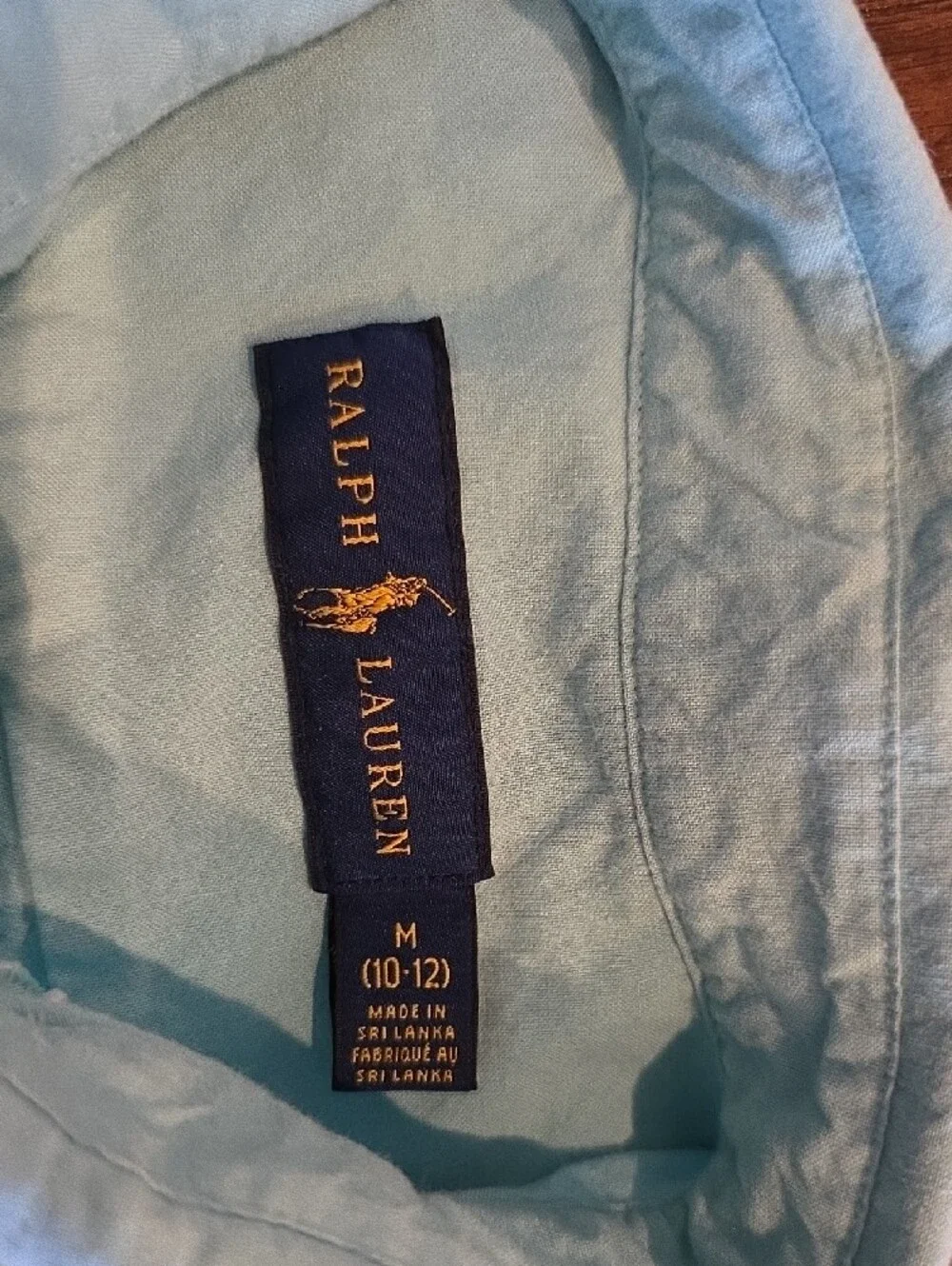 Ralph Lauren Sky Blue Button-Down Shirt. Size Boys Medium
